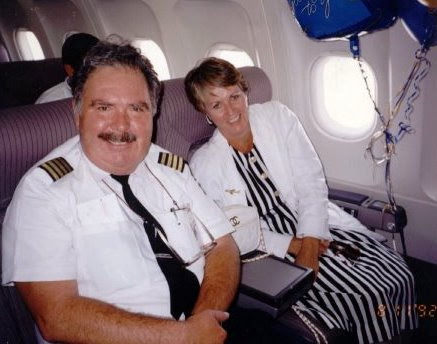 Obit Photo Bob Burns deadheading after last flight