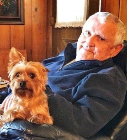 Obit Photo Bob Immel with pet dog